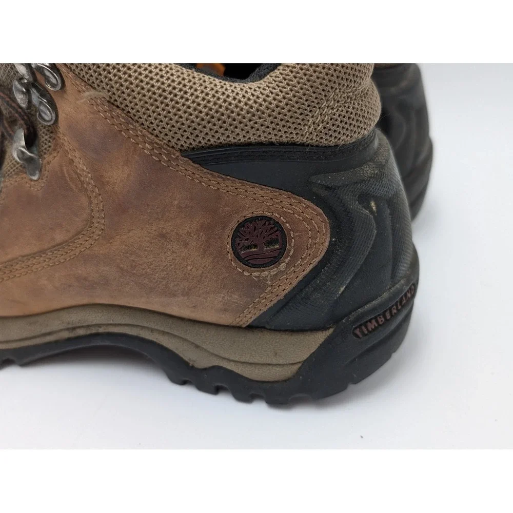 Timberland Hiking Boots Men 9M Brown Leather 9327 Active Comfort Trail Rugged